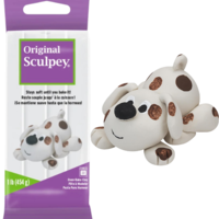 חימר פולימרי לאפייה לבן - 454 גרם - Original Sculpey White
