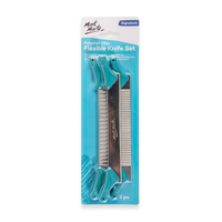 סט סכיני מתכת גמישות לחימר פולימרי 3 חלקים Mont Marte Polymer Clay Flexible Knife Se