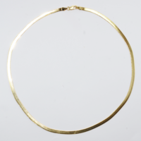 Gold plated flat necklace