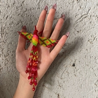 Beaded hummingbird - red