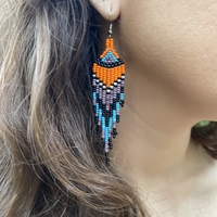 Mexican beaded earrings - sahara