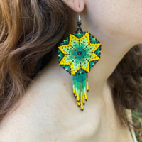 Mexican beaded earrings - mary