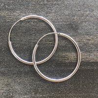 Small silver hoop earrings