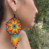 Mexican beaded earrings - spring