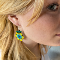 Mexican beaded earrings - bud