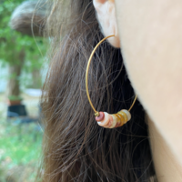 Hoop earrings with stones