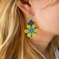 Mexican beaded earrings - bud