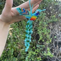 Beaded hummingbird - turquoise