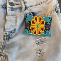 Mexican beaded purse - peyote