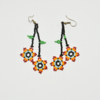 Mexican beaded earrings - twins