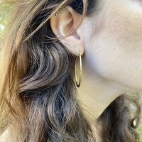 Elliptical hoop earrings