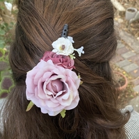 Flower hairclip - pure