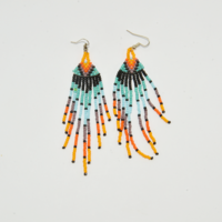 Mexican beaded earrings - oasis