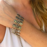 Handmade silver colored bracelet