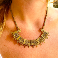 Handmade tribal brass necklace