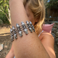 Silver tribal bracelet