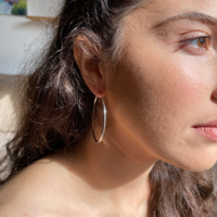 Small silver hoop earrings