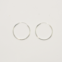 Small silver hoop earrings