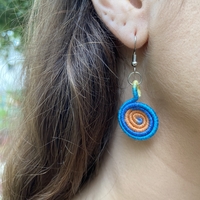 Spiral earrings - night