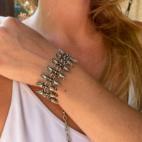 Silver tribal bracelet