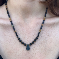 A necklace of lava stones