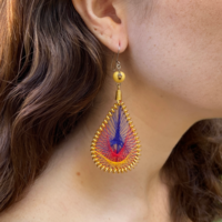 Colorful drop earrings - columbia