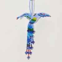 Beaded hummingbird - blue