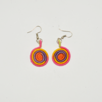 Spiral earrings - sunset