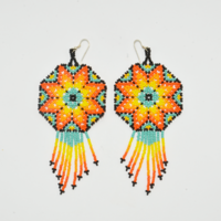 Mexican beaded earrings - spring