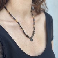 A necklace of lava stones