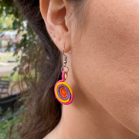 Spiral earrings - sunset