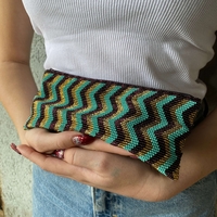 Mexican beaded purse - zigzag - Sold out