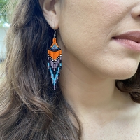 Mexican beaded earrings - sahara