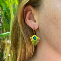 Hoop earrings with a pendant