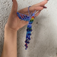 Beaded hummingbird - blue