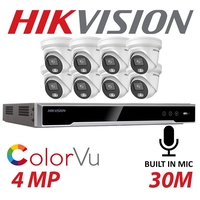 קיט 8 מצלמות IP ColorVu מבית HIKVISION