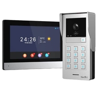 קיט אינטרקום אפליקציה הכולל מסך מגע 8 אינץ' ופנל משולב עם קודן קורא קרבה Netvill Cobra kit 201