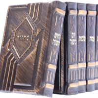 סט מחזורים 'ראשית' | 5 כרכים | עור איכותי | אומנות יד מירושלים