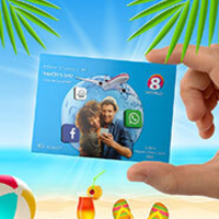 כרטיס סים בינלאומי של world8