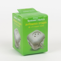 קובייה חשמלית 4 שקעים+ שקע USB ו Type C