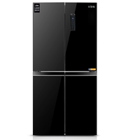 מקרר 4 דלתות זכוכית שחורה GE630GB