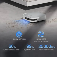 שואב רובוטי עם תחנת עגינה DEEBOT דגם X2 OMNI לבן אקווקס ECOVACS