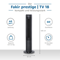 מאוורר מגדל דגם PRESTIGE TV 18 פאקיר FAKIR