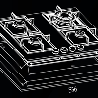 כיריים גז בעיצוב כפרי דגם IM6044 אימפריאל LE IMPERIAL