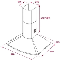 קולט אדים צמוד קיר דגם DMR–975 תקה TEKA