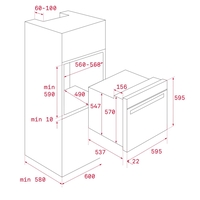תנור בנוי URBAN COLLECTION דגם HLB 8400 BK תקה TEKA