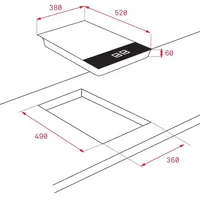 כיריים דומינו דגם TPI-380 תקה TEKA