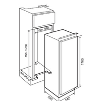מקפיא אינטגרלי עם ציפוי דגם‏ TGI2 200 NF תקה Teka