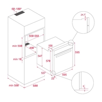 תנור בנוי פירוליטי דגם HLB 8510P תקה TEKA