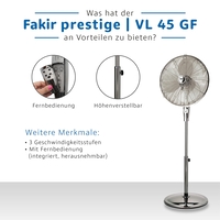 מאוורר עמוד כולל שלט רחוק VL45 GF פאקיר FAKIR